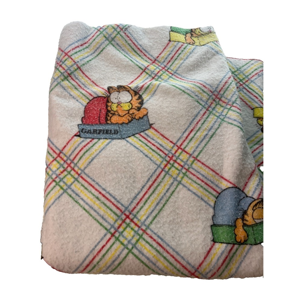 VTG Garfield Blanket Multicolor Twin Size 1978 See‎ pics